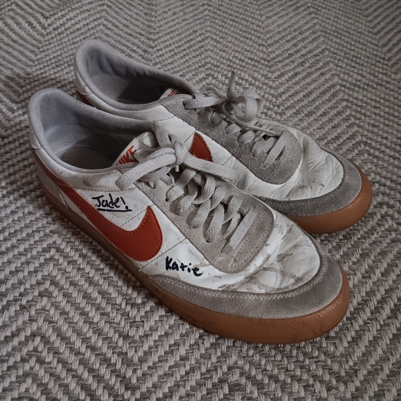 NIKE "Killshot" 2 Sail Desert Orange Gum Shoes 432997-127 SZ 9 Trashed Beaters - Picture 1 of 5